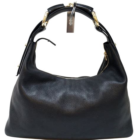 gucci horsebit hobo bag black|gucci horsebit bag price.